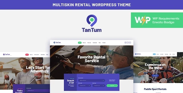 TanTum v1.1.9 – Car Scooter Boat & Bike Rental Services WordPress Theme Download