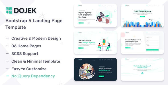 Dojek – Landing Page HTML Template Download