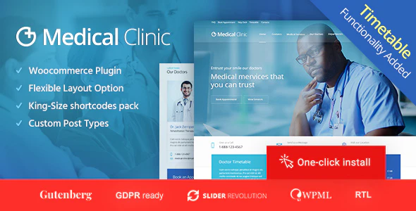 Medical Clinic v1.3.0 Health & Doctor Medical WordPress Theme Download