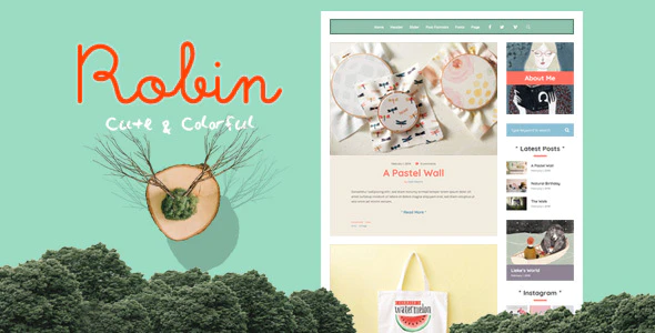 Robin v7.0.6 – Cute & Colorful WordPress Blog Theme Download