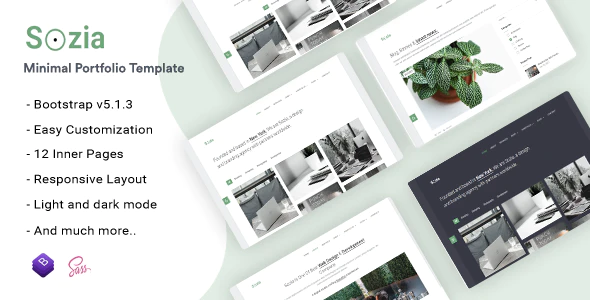 Sozia Minimal Portfolio HTML Template