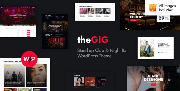 The Gig v1.9.0 (Updated) – Stand-up Club & Night Bar WordPress Theme Download