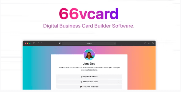 66vcard- Digital Business Card Builder (SAAS)