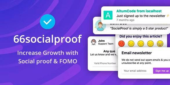 66socialproof v33.0.0 – Social Proof & FOMO Widgets Notifications (SAAS) (Updated)