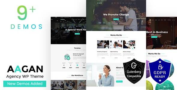 Aagan v3.0 – Agency, Startup WordPress Theme