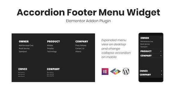 Accordion Footer Menu Widget