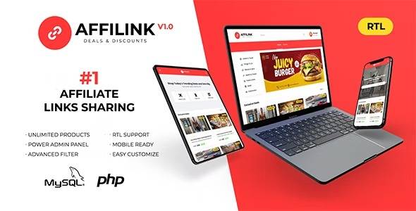 AffiLink Mobile Nulled Download affiliate link sharing platform