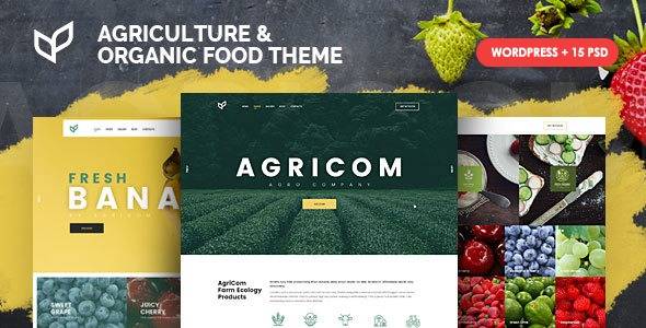 Agricom v1.7.9 Agriculture & Organic Food WordPress Theme Download