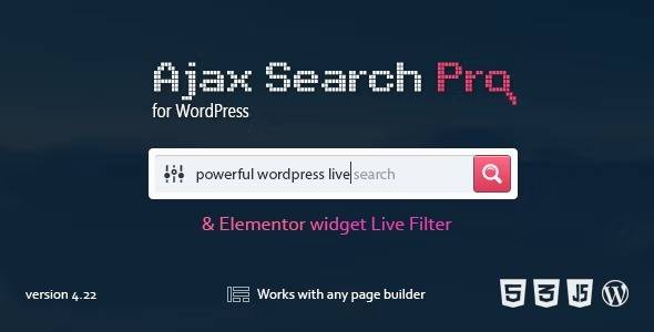 Ajax Search Pro v4.26.4 Live WordPress Search & Filter Plugin