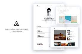 Alex v1.0 - Portfolio Personal Blogger Joomla 4 Template