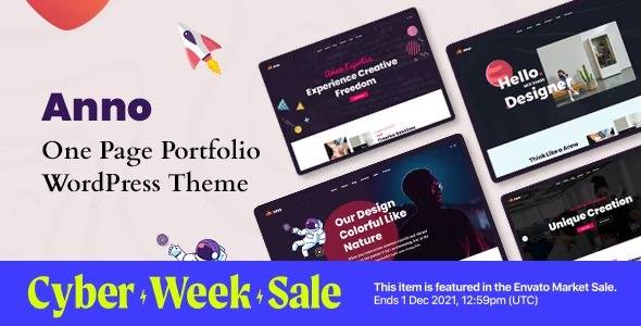 Anno one page portfolio wordpress theme downaload