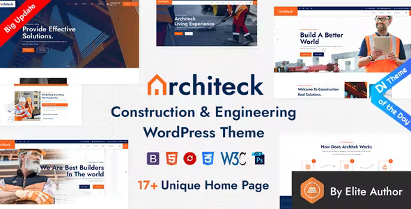 Architeck v2.2 – Construction WordPress Theme Download (updated)