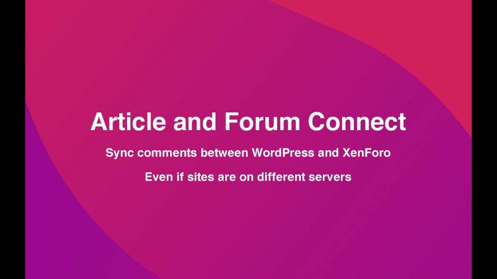 Article and Forum Connect: XenForo and WP 1.1.8