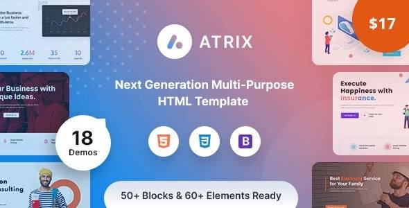 Atrix v.1.0.0 Creative Multipurpose WordPress Theme Download