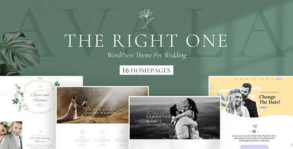 Avala v.1.0.8 – Wedding and Event WordPress Theme