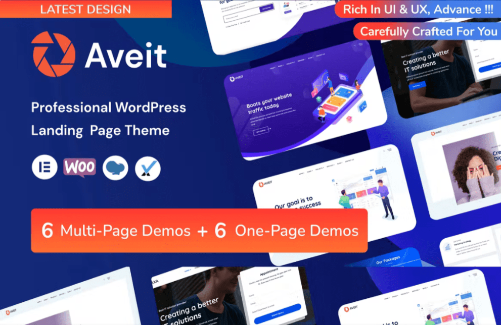 Aveti v3.0.3 Business Landing Page WordPress Theme Download