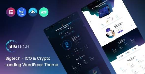 Bigtech ICO Crypto Landing WordPress Theme Nulled