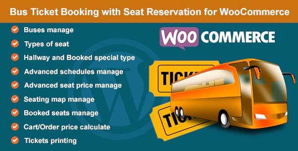 Bus Ticket Booking with Seat Reservation for WooCommerce v1.7