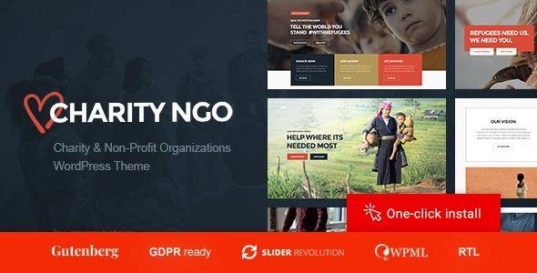 Charity NGO 1.1.5 Donation & Nonprofit Organization WordPress Theme Download