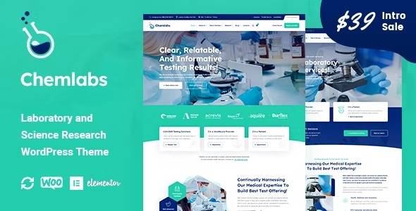 Chemlabs v1.0.3 – Laboratory & Science Research WordPress Theme Download