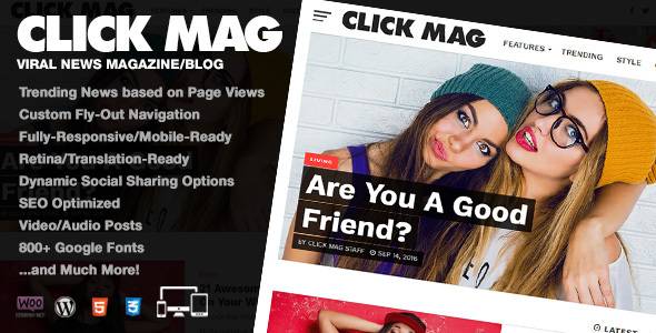 Click Mag v3.6.0 – Viral WordPress News MagazineBlog Theme