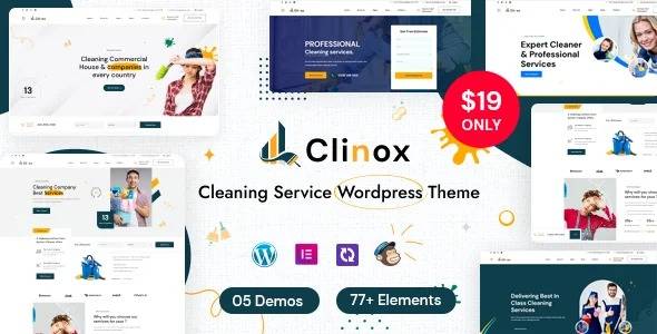 Clinox v1.0.4 Cleaning Services WordPress Theme Download