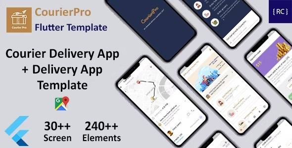 Courier Delivery App Flutter 3 App Template | 2 Apps | User App + Delivery App | CourierPro