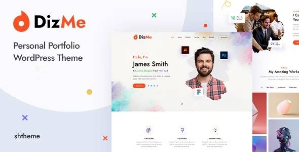 Dizme v1.0 – Personal Portfolio WordPress Theme