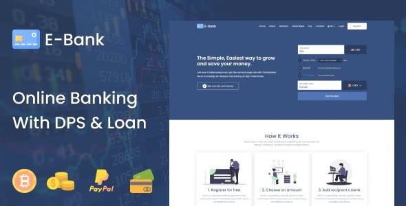 E-Bank v1.1 – Complete Online Banking System with DPS & Loan Php Script Download