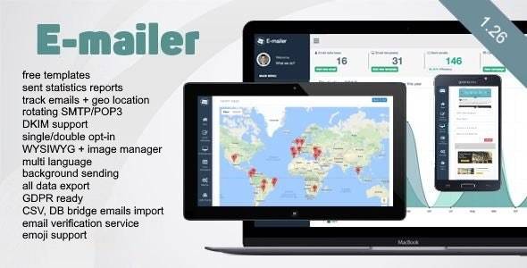 E-mailer v1.31 – Newsletter & Mailing System with Analytics + GEO location Php Script Download