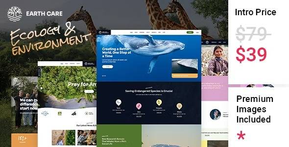 EarthCare v.1.0 Ecology and Environment WordPress Theme Download