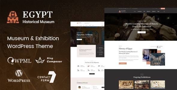 Egypt Museum Exhibition WordPress Theme Nulled