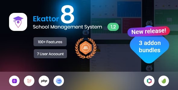 Ekattor 8 School Management System v1.9 (SAAS) (Updated)