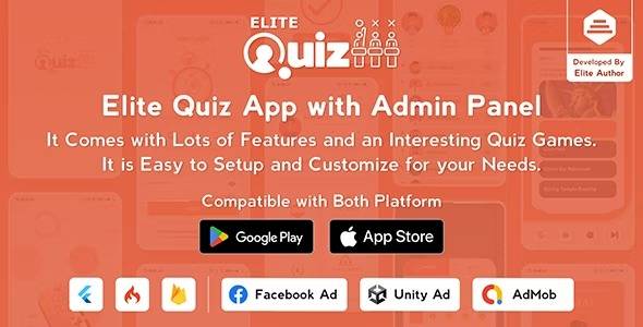 Elite Quiz v2.1.1 – Trivia Quiz | Quiz Game – Flutter Full App + Admin Panel