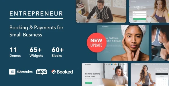 Entrepreneur v3.1.0 – Booking for Small Businesses WordPress Theme Download