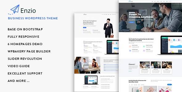 Enzio v1.1.2 – Responsive Business WordPress Theme Download