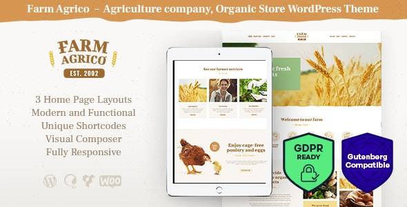 Farm Agrico v1.3.7 – Agricultural Business WordPress Theme