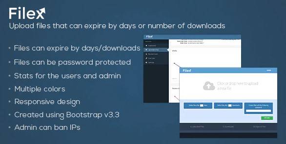 Filex v.1.2 – File Uploader with Expiration Php Script Download