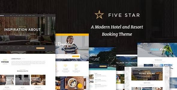 FiveStar Hotel Booking Theme Free Download