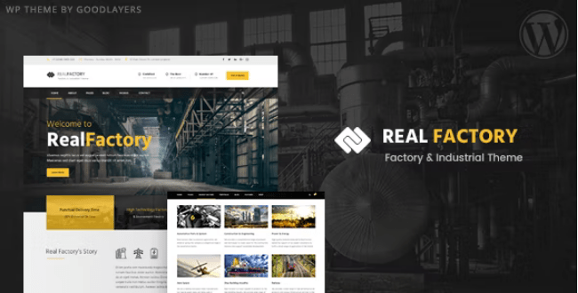 Real Factory v1.4.3 – Factory / Industrial / Construction WordPress Theme Download