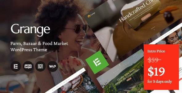 Grange Farm Bazaar Food Market WordPress Theme