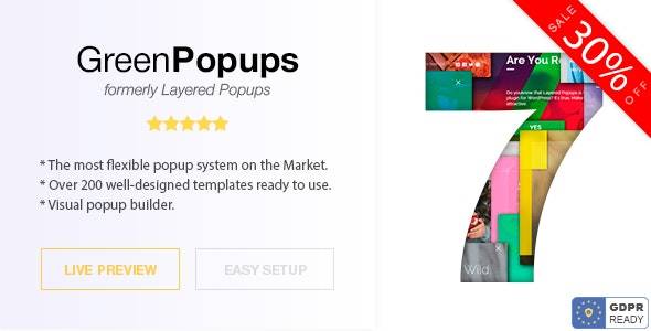 Green Popups v7.48 – Popup Plugin for WordPress (formerly Layered Popups) (Updated)