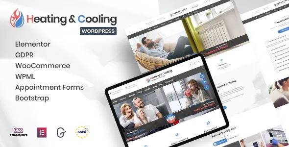 Heacool v2.6  Heating Air Conditioning WordPress Theme Download (Updated)