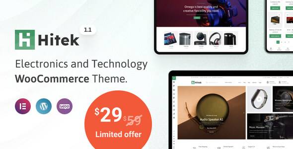 Hitek – Electronics WooCommerce Theme v1.4.0  [Activated]