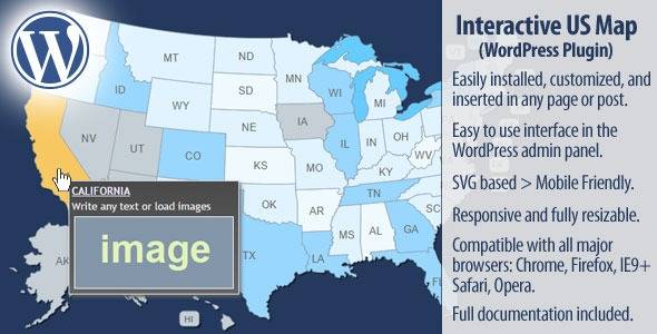 Interactive US Map v2.6 WordPress Plugin Download