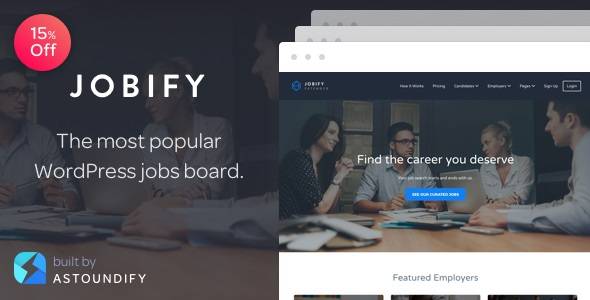 Jobify - wordpress job board theme download