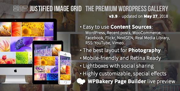 Justified Image Grid v4.4.1 – Premium WordPress Gallery