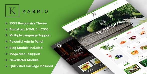 Kabrio – Food Store Responsive OpenCart Theme v1.0 Download