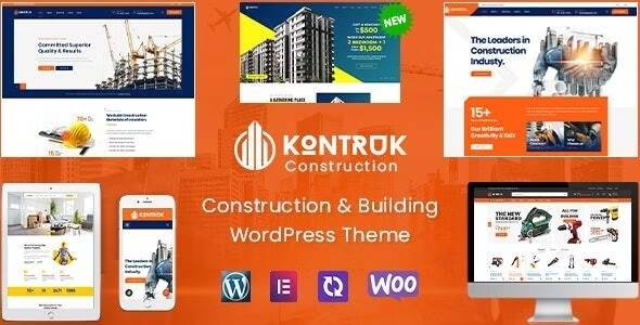 KonTruk v.1.0.2 Construction & Building Elementor WordPress Theme Download