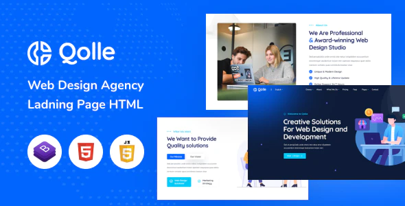 Qoll – Web Design Agency Free HTML Template Download